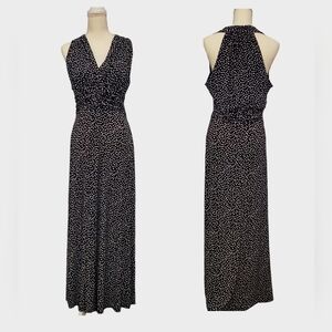 🔥Evan Picone Black and White Polka Dot Halter-Like Neckline🔥